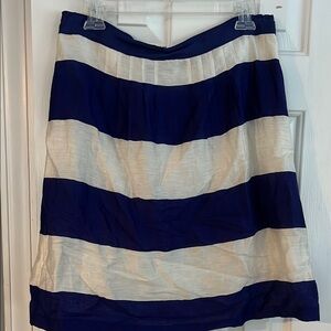 Cute Loft Deep Blue and White Striped Skirt Size 6
